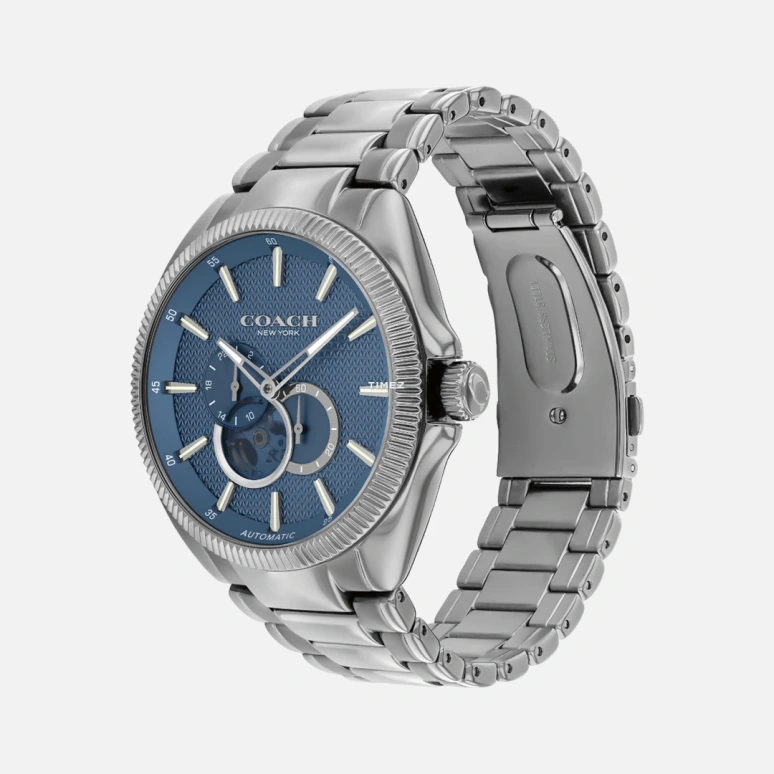COACH,Jackson 45mm,45mm,Stainless Steel,Blue,Quartz,Chronograph,Hardlex,14602700