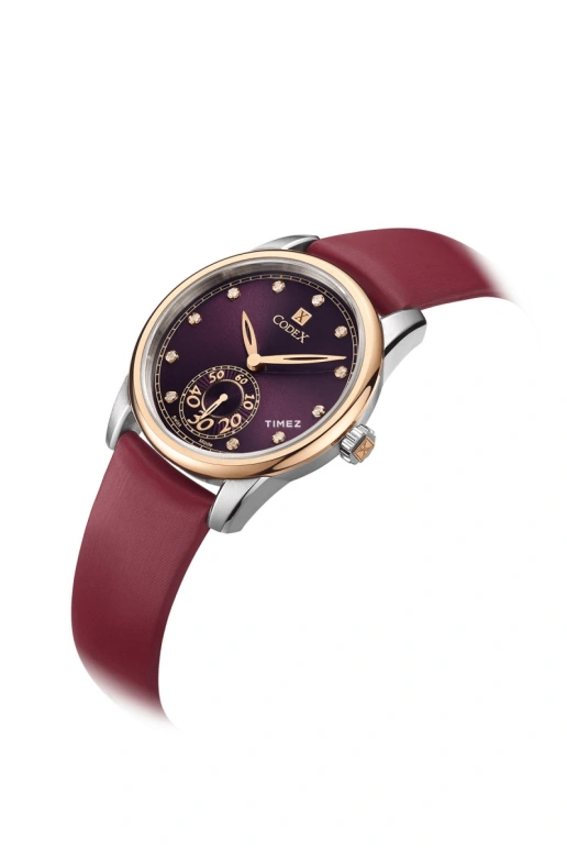 CODEX,INFINITY 33mm,33mm,Stainless Steel,Rose Gold,Purple,Quartz,Sapphire,Glass,Round,3307,3307.01.0112.S12