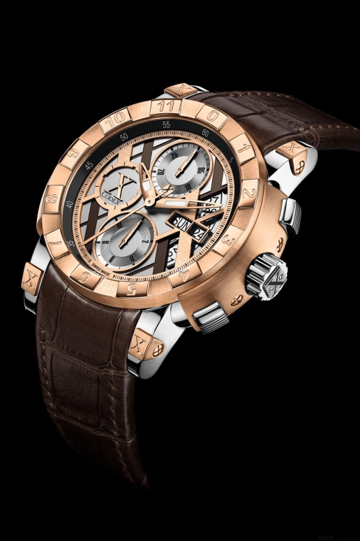 CODEX,IDENTITY 46.90mm,46.90mm,Stainless Steel,Stainless Steel,Rose Gold,Brown,Automatic,Chronograph,Date,Day,4407,4407.42.0102.A05
