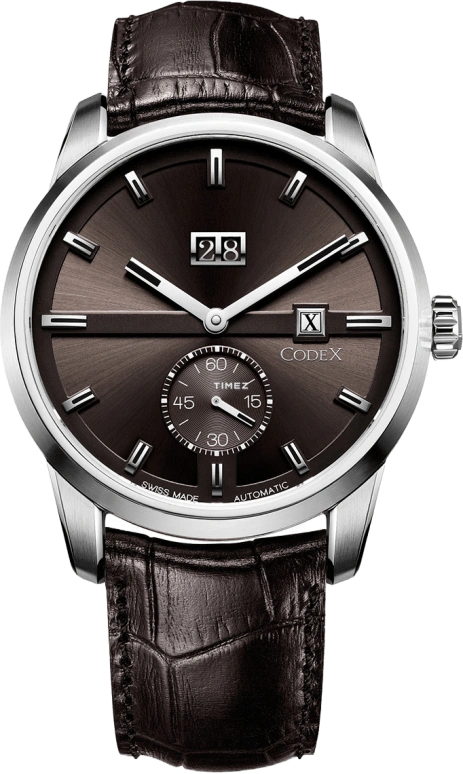 CODEX,INFINITY 41mm,41mm,Stainless Steel,Stainless Steel,Brown,Automatic,Day,Sapphire,4101,4101.16.0105.I05