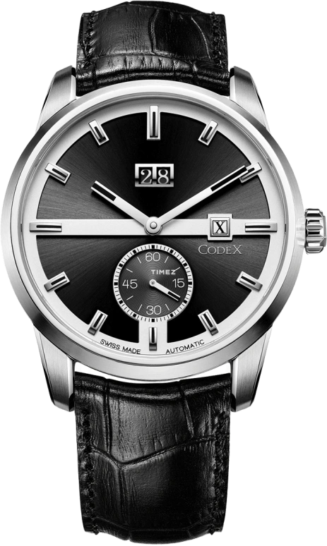 CODEX,INFINITY 41mm,41mm,Stainless Steel,Stainless Steel,Black,Automatic,Day,Sapphire,4101,4101.16.0201.I01