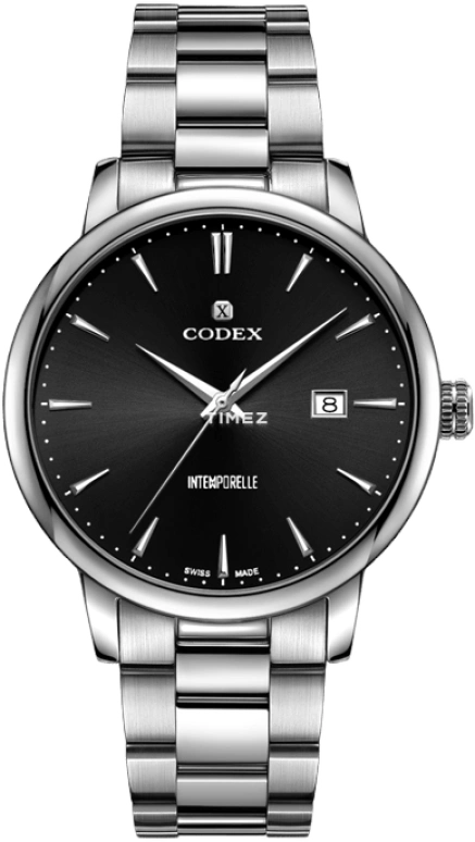CODEX,INFINITY 42mm,42mm,Stainless Steel,Stainless Steel,Black,Quartz,Day,Sapphire,Crystal Glass,5111,5111.01.0101.B01