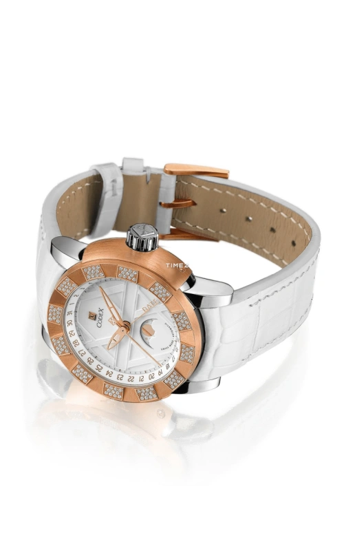 CODEX,IDENTITY 40mm,40mm,Stainless Steel,Stainless Steel,Rose Gold,White,Automatic,Moonphase,Day,3917,3917.12.0104.I04
