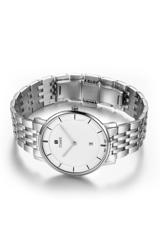 CODEX,CHAPEL 39mm,39mm,Stainless Steel,Stainless Steel,Silver White,Quartz,Day,Sapphire,Glass,5701,5701.01.0102.B01