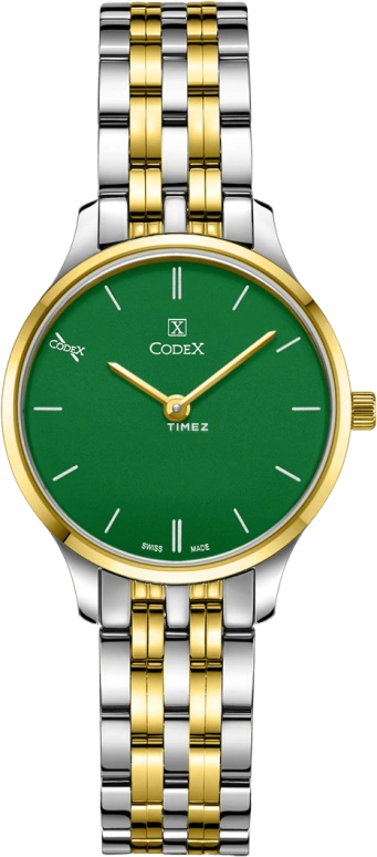 CODEX,CHAPEL 27mm,27mm,Stainless Steel,Stainless Steel,Green,Quartz,Sapphire,Glass,Round,5811,5811.47.1115.B47