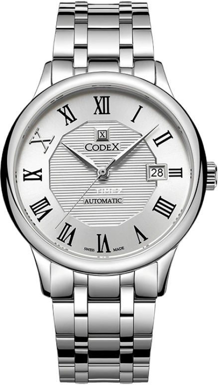 CODEX,CHAPEL 39mm,39mm,Stainless Steel,Stainless Steel,Silver,Automatic,Day,Sapphire,Glass,1101,1101.01.2102.B02