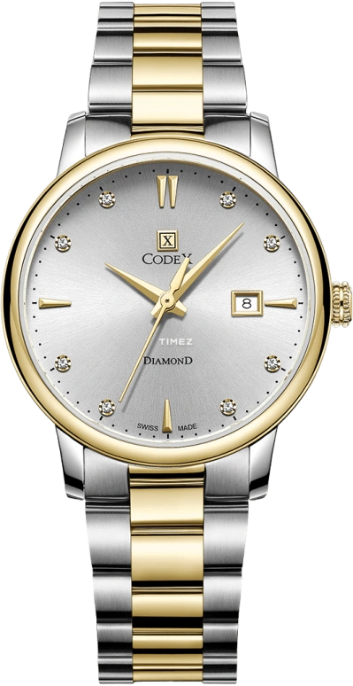 CODEX,INFINITY 32mm,32mm,Stainless Steel,Stainless Steel,White,Quartz,Day,Sapphire,Crystal Glass,5211,5211.07.0402.B07