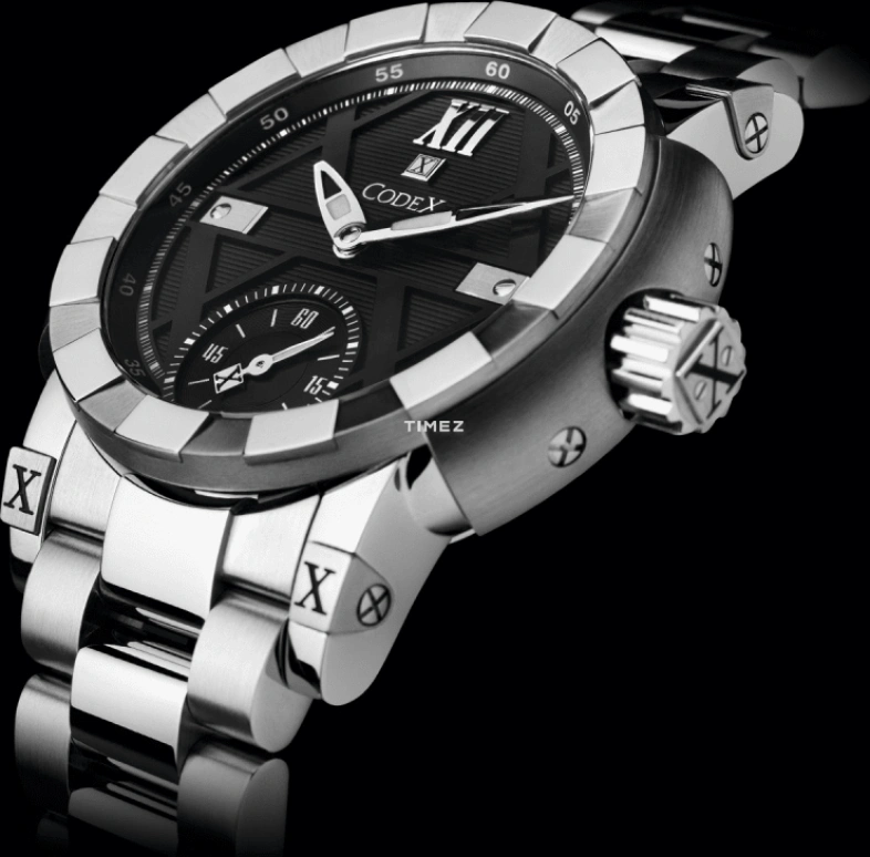CODEX,IDENTITY 46.90mm,46.90mm,Stainless Steel,Stainless Steel,Black,Handwound,Sapphire,Glass,Round,4401,4401.11.0101.B01