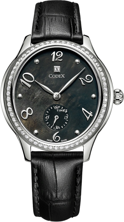 CODEX,INTEMPORELLE 34.60mm,34.60mm,Stainless Steel,Stainless Steel,Black,Quartz,Sapphire,Crystal Glass,Round,1207,1207.11.0101.I01
