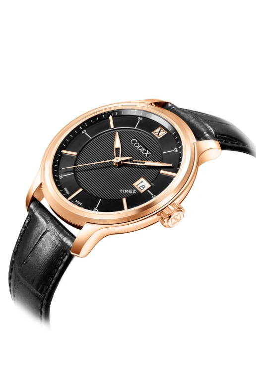 CODEX,INFINITY 43mm,43mm,Stainless Steel,Stainless Steel,Rose Gold,Black,Quartz,Day,Sapphire,4301,4301.17.0101.L01