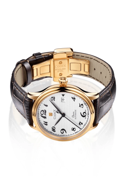 CODEX,CLASSIC 40mm,40mm,Stainless Steel,Stainless Steel,Rose Gold,White,Automatic,Day,Sapphire,Crystal Glass,1135,1135.03.0302.I05