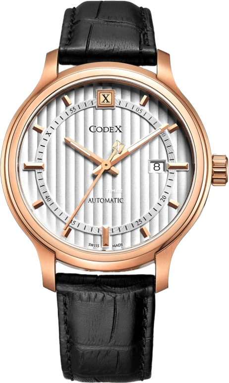 CODEX,INFINITY 42mm,42mm,Stainless Steel,Stainless Steel,Rose Gold,White,Automatic,Day,Sapphire,Crystal Glass,1102,1102.03.0302.I01