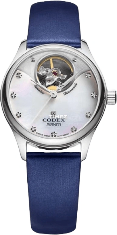 CODEX,INTEMPORELLE 31.50mm,31.50mm,Stainless Steel,Stainless Steel,Silver White,Automatic,Tourbillon,Sapphire,Crystal Glass,1263,1263.01.1104.S22