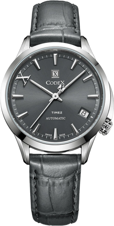 CODEX,CHAPEL 34mm,34mm,Stainless Steel,Stainless Steel,Grey,Automatic,Day,Sapphire,Glass,1201,1201.01.3111.I11