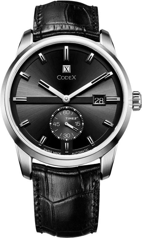 CODEX,INFINITY 41mm,41mm,Stainless Steel,Stainless Steel,Black,Automatic,Day,Sapphire,4101,4101.15.0101.I01
