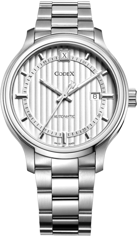 CODEX,INFINITY 42mm,42mm,Stainless Steel,Stainless Steel,White,Automatic,Day,Sapphire,Crystal Glass,1102,1102.01.0102.B02