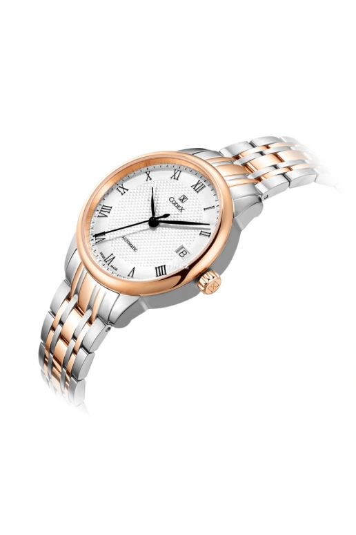 CODEX,CLASSIC 34mm,34mm,Stainless Steel,Stainless Steel,Rose Gold,White,Automatic,Day,Sapphire,Crystal Glass,1205,1205.37.0104.B37