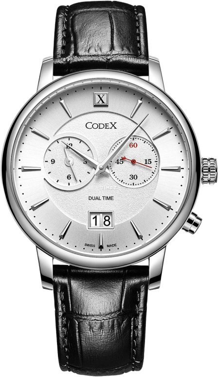 CODEX,INFINITY 42mm,42mm,Stainless Steel,Stainless Steel,White,Quartz,Day,Sapphire,Crystal Glass,5112,5112.01.0102.I01