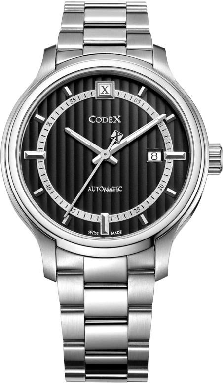 CODEX,INFINITY 42mm,42mm,Stainless Steel,Stainless Steel,Black,Automatic,Day,Sapphire,Crystal Glass,1102,1102.01.0101.B02