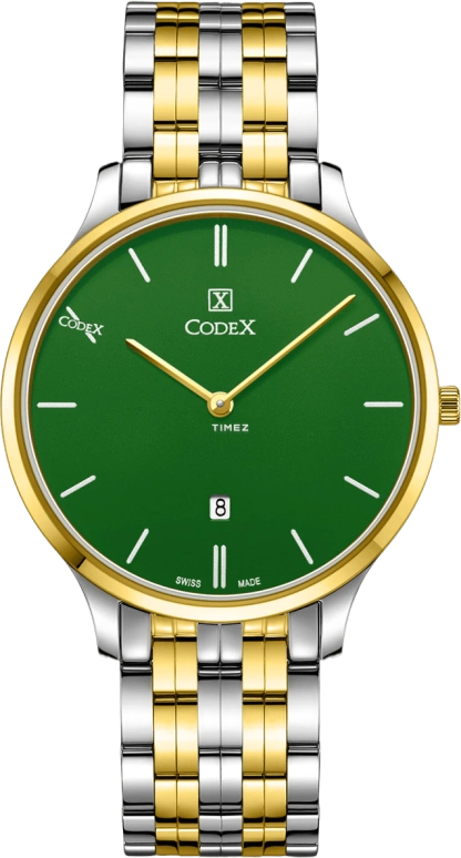 CODEX,CHAPEL 39mm,39mm,Stainless Steel,Stainless Steel,Green,Quartz,Day,Sapphire,Glass,5711,5711.47.1115.B47