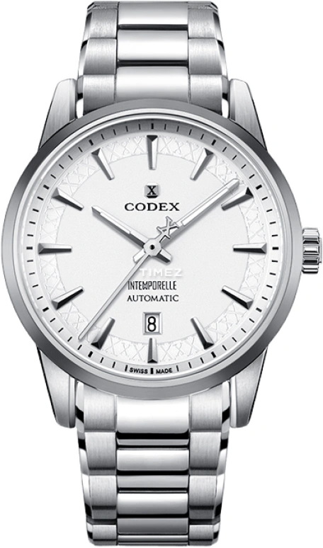 CODEX,INFINITY 41mm,41mm,Stainless Steel,Stainless Steel,White,Automatic,Day,Sapphire,Crystal Glass,4101,4101.14.8102.B01