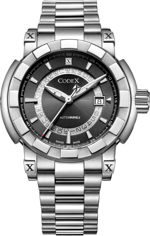 CODEX,IDENTITY 44mm,44mm,Stainless Steel,Stainless Steel,Black,Automatic,Day,Sapphire,Glass,4401,4401.14.0101.B01