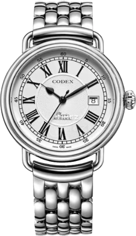 CODEX,CLASSIC 38mm,38mm,Stainless Steel,Stainless Steel,White,Automatic,Day,Sapphire,Crystal Glass,1153,1153.01.0102.B01