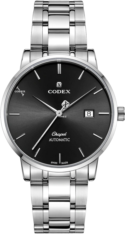 CODEX,CHAPEL 40mm,40mm,Stainless Steel,Stainless Steel,Black,Automatic,Day,Sapphire,1133,1133.01.0101.B01