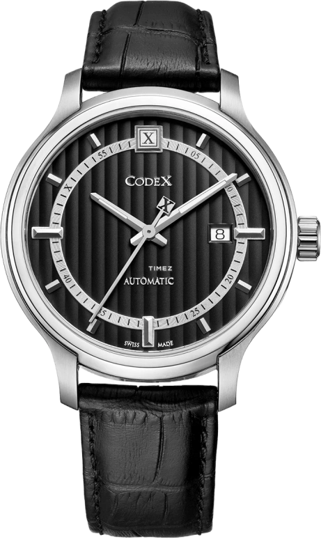 CODEX,INFINITY 42mm,42mm,Stainless Steel,Stainless Steel,Black,Automatic,Day,Sapphire,Crystal Glass,1102,1102.01.0101.I01