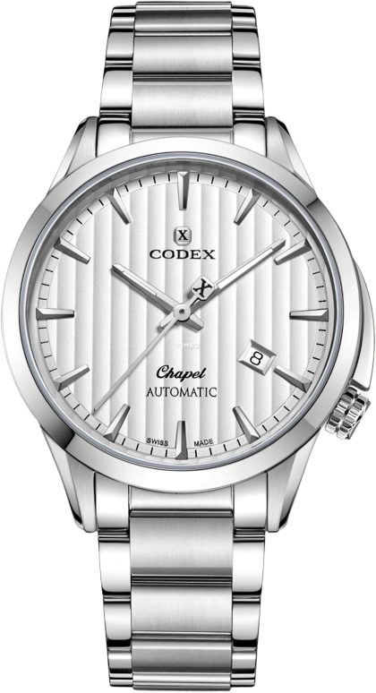 CODEX,CHAPEL 42mm,42mm,Stainless Steel,Stainless Steel,Silver,Automatic,Day,Sapphire,Glass,1101,1101.01.0102.B02