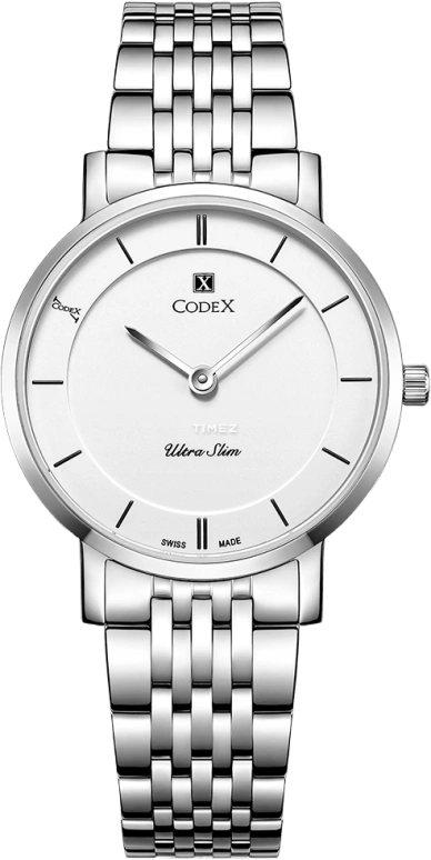 CODEX,CHAPEL 29mm,29mm,Stainless Steel,Stainless Steel,Silver White,Quartz,Sapphire,Glass,Round,5801,5801.01.0102.B01