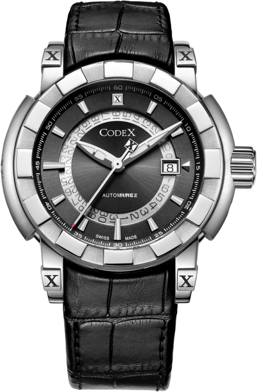 CODEX,IDENTITY 44mm,44mm,Stainless Steel,Stainless Steel,Black,Automatic,Day,Sapphire,4401,4401.14.0101.L01