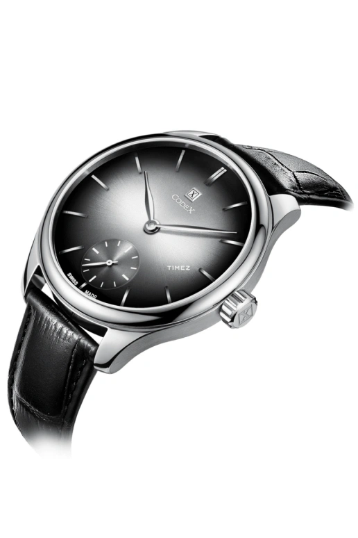 CODEX,INTEMPORELLE 43mm,43mm,Stainless Steel,Stainless Steel,Gradient,Silver,Handwound,Sapphire,Crystal Glass,Round,1111,1111.01.1102.I01