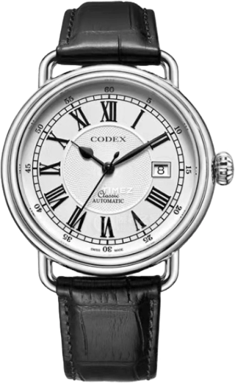 CODEX,CLASSIC 38mm,38mm,Stainless Steel,Stainless Steel,White,Automatic,Day,Sapphire,Crystal Glass,1153,1153.01.0102.I01