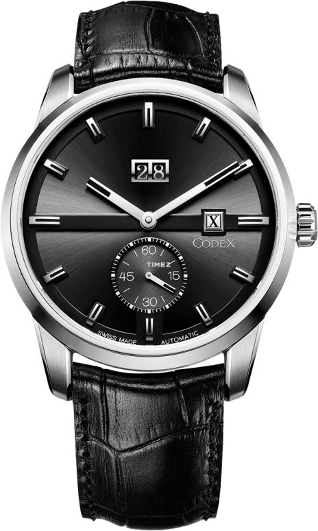 CODEX,INFINITY 41mm,41mm,Stainless Steel,Stainless Steel,Black,Automatic,Day,Sapphire,4101,4101.16.0101.I01
