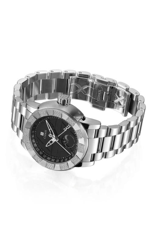CODEX,IDENTITY 40mm,40mm,Stainless Steel,Stainless Steel,Black,Automatic,Moonphase,Day,3911,3911.12.0101.B01