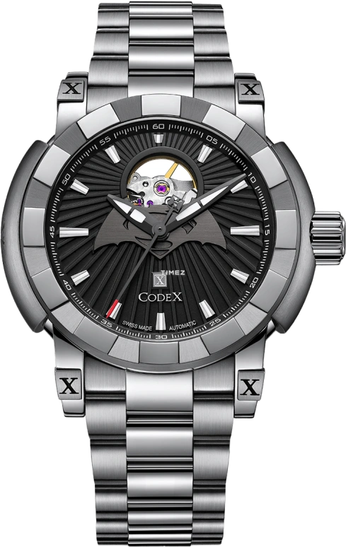 CODEX,IDENTITY 44mm,44mm,Stainless Steel,Stainless Steel,Black,Automatic,Sapphire,Round,4401,4401.14.1101.B01