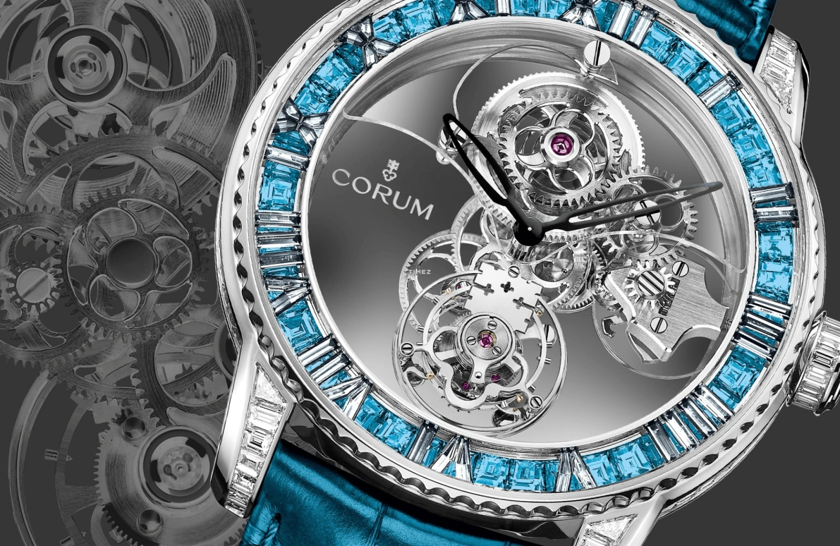 Corum,Heritage 44mm,44mm,White Gold,Skeleton,Transparent,Handwound,Tourbillon,Crystal Glass,R374,R374/04416 - 374.710.69/0F09 0001