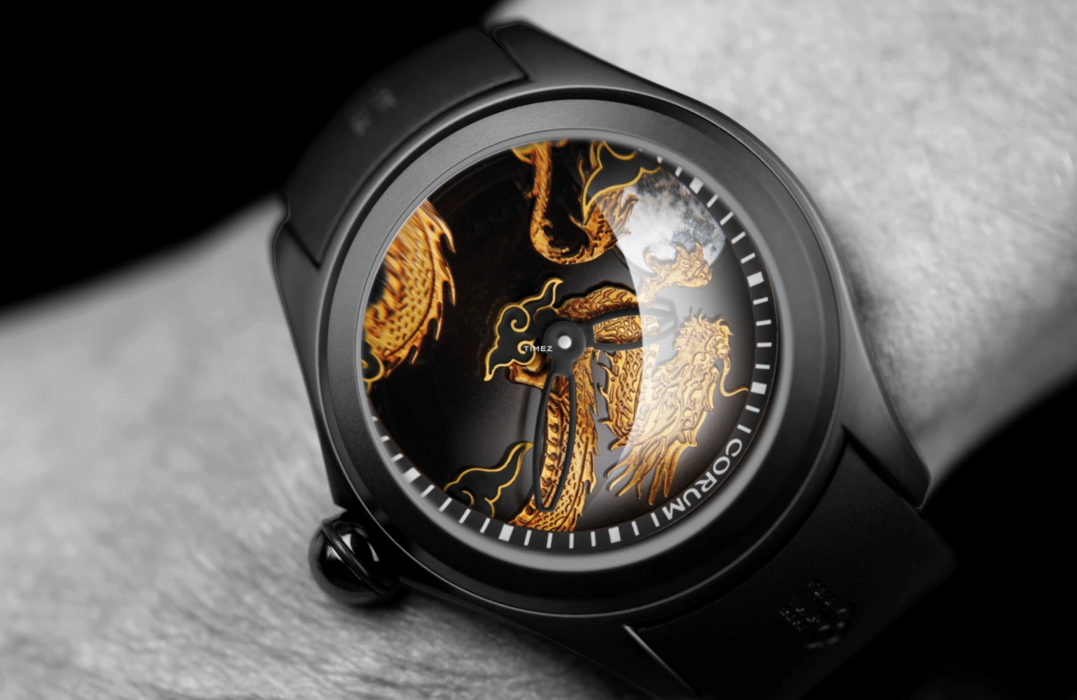 Corum,Bubble 47mm,47mm,Stainless Steel,Black,Gold,Automatic,42hours,In-house Caliber,L082,L082/04507 - 082.320.98/0085 PND1