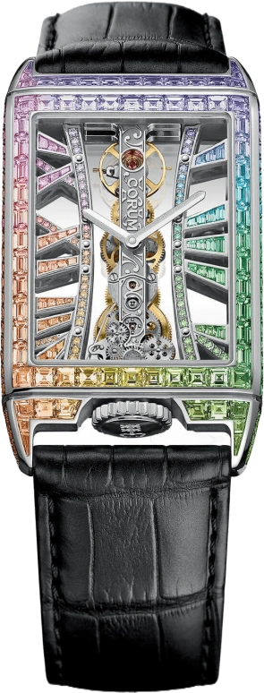 Corum,Bubble 29.50x42.20mm,29.50x42.20mm,Sapphire,White Gold,Handwound,40hours,In-house Caliber,B113,B113/03743