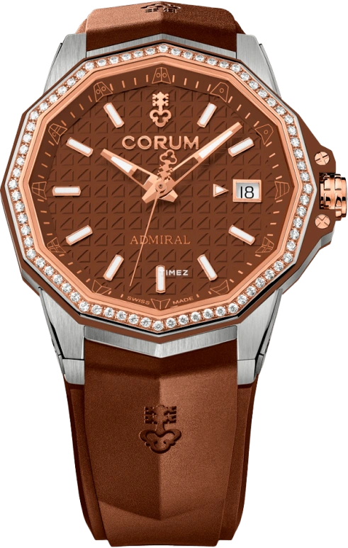 Corum,Admiral 38mm,38mm,Titanium,Brown,Automatic,Day,42hours,A082,A082/04263 - 082.202.44/F372 BR12