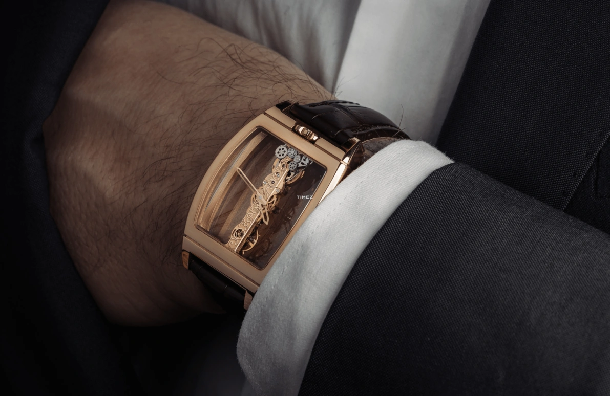 Corum,GOLDEN BRIDGE 34x51mm,34x51mm,Rose Gold,Skeleton,Handwound,Crystal Glass,Tonneau,B113,B113/02890 - 113.160.55/0F02 0000