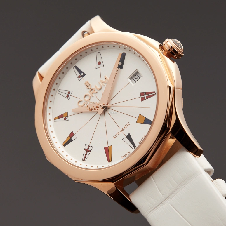 Corum,Admiral 38mm,38mm,Rose Gold,Gold,White,Automatic,Day,42hours,A082,A082/02907 082.200.55/0009 AA13