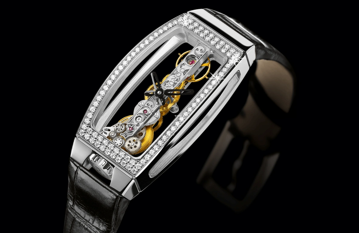 Corum,GOLDEN BRIDGE 21x43mm,21x43mm,White Gold,Silver,Skeleton,Automatic,40hours,In-house Caliber,B113,B113/00823
