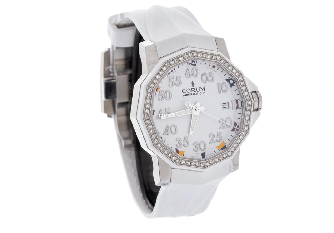 Corum,Admiral's Cup 40mm,40mm,Stainless Steel,White,Automatic,Day,42hours,082,082.951.47/F379 AA32