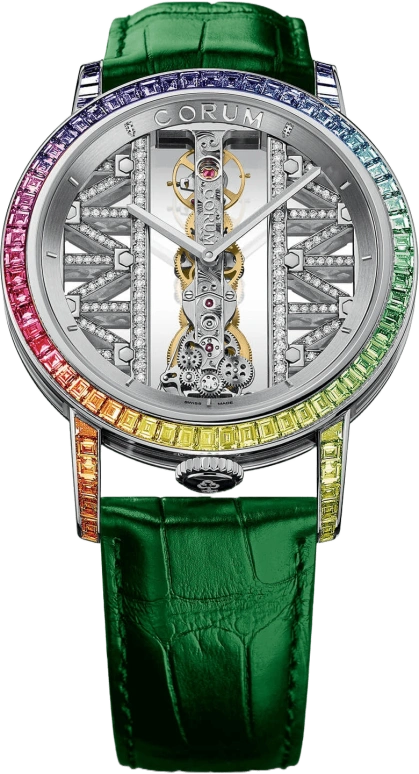 Corum,Other 41mm,41mm,Rose Gold,Crystal,Coffee,Brown,Handwound,B113,B113/03334
