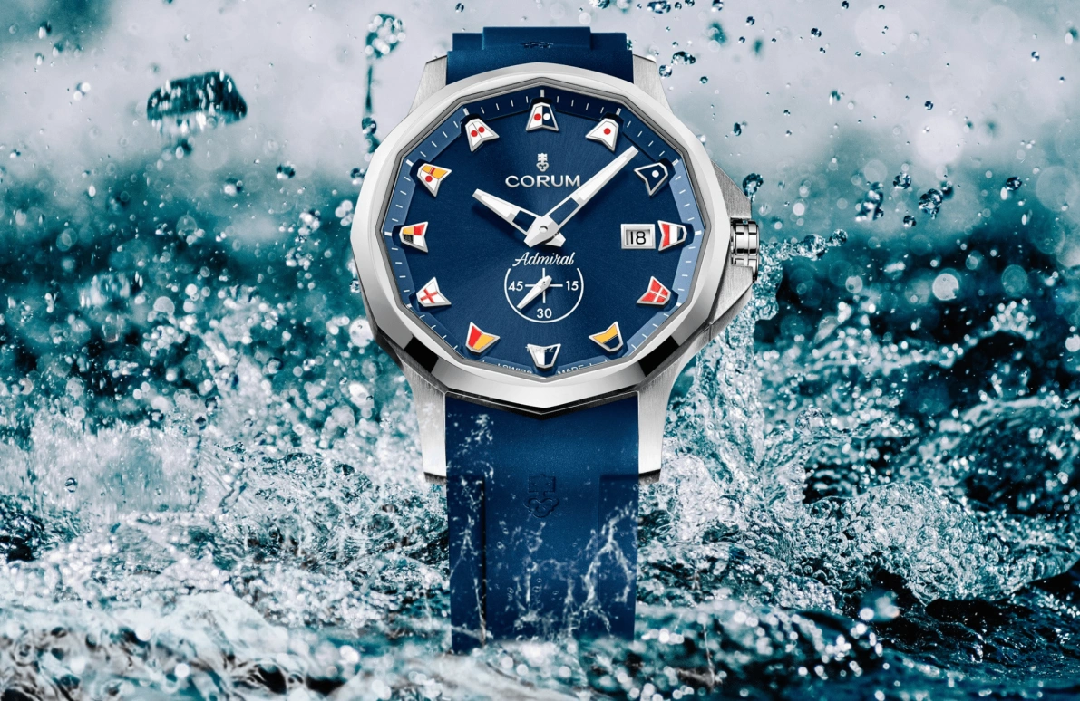 Corum,Admiral 42mm,42mm,Stainless Steel,Blue,Automatic,Day,In-house Caliber,A395,A395/04246 - 395.110.20/F373 AB52