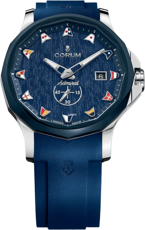 Corum,Bubble 42mm,42mm,Stainless Steel,Rubber,Blue,In-house Caliber,Sapphire,Crystal Glass,A395,A395/03595