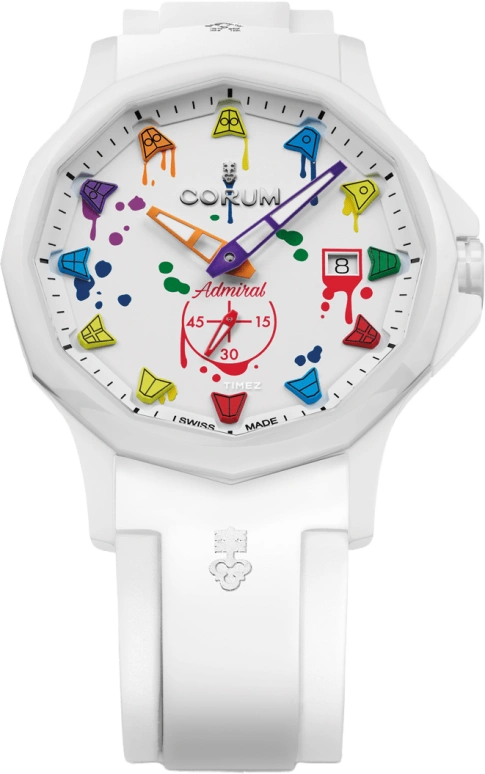 Corum,Admiral 42mm,42mm,Ceramic,White,Multi-Color,Automatic,Day,Other,A395,A395/04462 - 395.600.92/F379 WC10