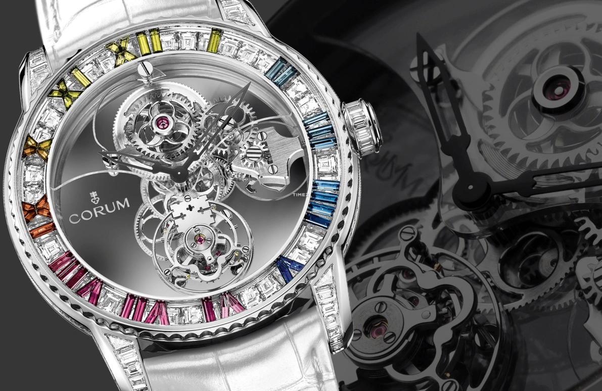 Corum,Heritage 44mm,44mm,White Gold,Skeleton,Transparent,Handwound,Tourbillon,Crystal Glass,R374,R374/03464 - 374.710.69/0F09 0000
